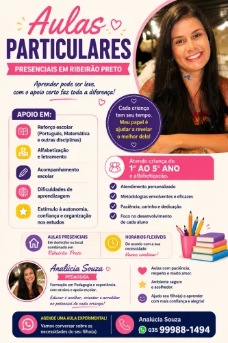 Aulas Presenciais Particulares 1?ao 5?ano