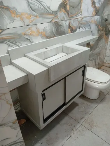 Pia +armário em porcelanato