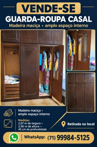 Guarda roupa madeira maciça