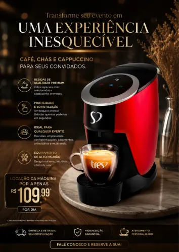 LOCAÇÃO DE MAQUINAS DE CAFÉ/CHÁ PARA SEU EVENTO