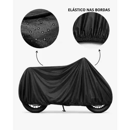 Capa Cobrir Moto Grossa Impermeável Polietileno Proteção Contra Riscos Sol Chuva