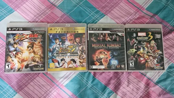 Jogos de Luta PS3 - Mortal Kombat, Street Fighter, Marvel vs Capcom - Bundle