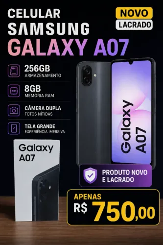 Celular Samsung Galaxy A07 256gb 8gb Câmera 50mp Novo Lacrado