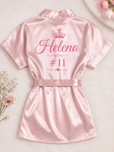 Robe Cetim Toque de Seda Estampado Edição Especial