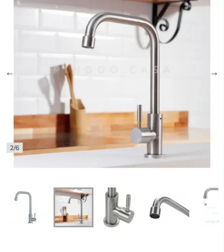 Torneira para Cozinha Em Aço Inox Escovado NOVA NA CAIXA (10 Unidades Disponíveis)
