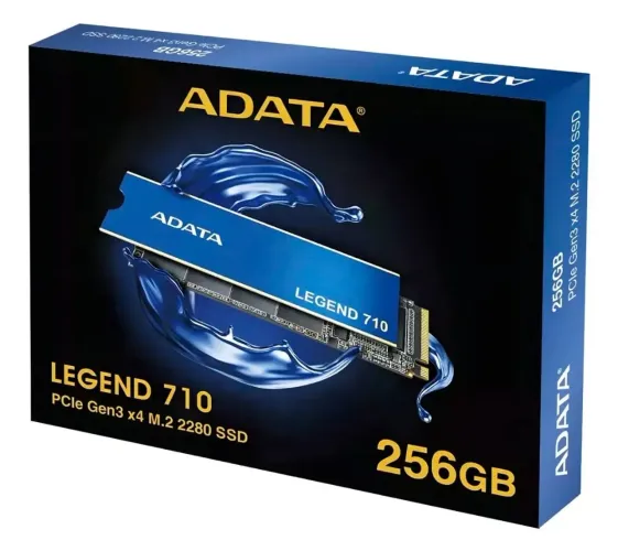 SSD Adata Legend 710, 256GB, M.2 2280, PCIe NVMe, Leitura 2400 MB/s, Gravação 1800 MB/s