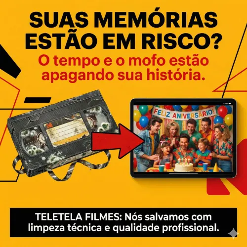 Digitalização de Fitas VHS, MiniDV e Super 8 - Qualidade Profissional e Limpeza Técnica