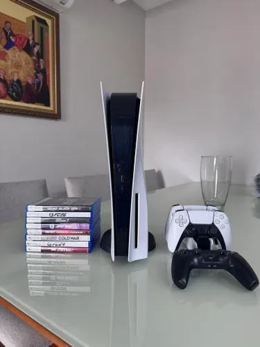 PS5 Completo + 3 Controles + Logitech G29 + 7 Jogos + HD Externo 1TB