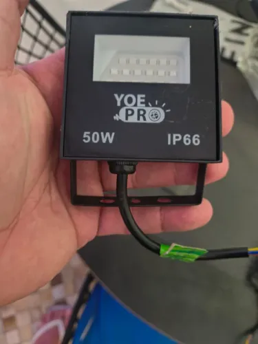 Refletor led azul 50w pequeno excelente estado 110v (luminaria)