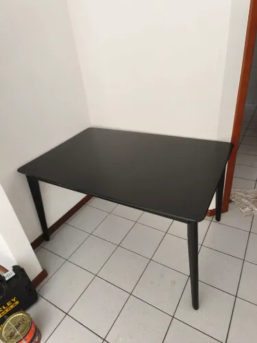 Mesa de jantar Olive Retangular Preto Fosco Província