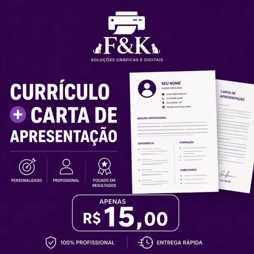 CURRÍCULO PROFISSIONAL | CARTA DE APRESENTAÇÃO