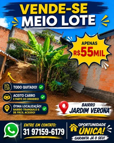 Vendo meio lote