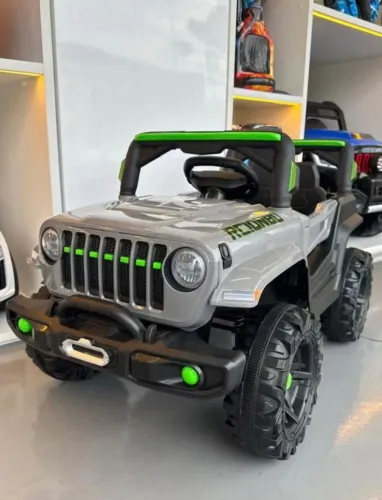 JIPE ELÉTRICO INFANTIL OFF ROAD CINZA 12V LACRADO