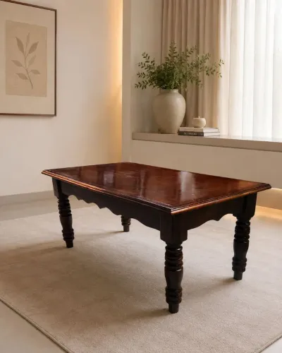 Mesa de Centro em Madeira Maciça - Restaurada