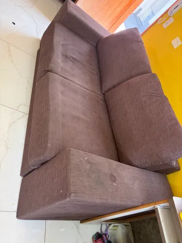 Vendo sofá cama e bicama solteiro madeira com gavetas