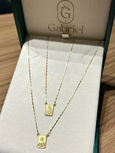 Cordão de ouro escapulário 3.1g ( LOJA FÍSICA )