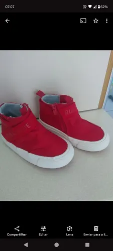Tênis botinha Zara baby unissex semi novo