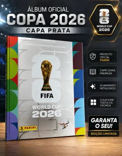 Álbum da Copa do Mundo - Capa dura - prata