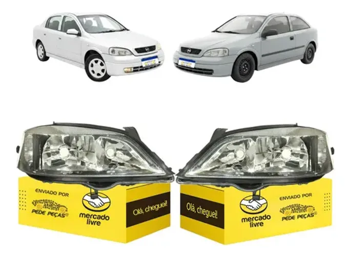 Par Sinaleira Gm Astra 1998 99 2000 2001 2002 Máscara Negra Ambos Lados