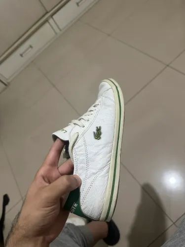 Tênis branco de couro Lacoste