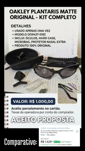 Óculos Okley Plantaris Original