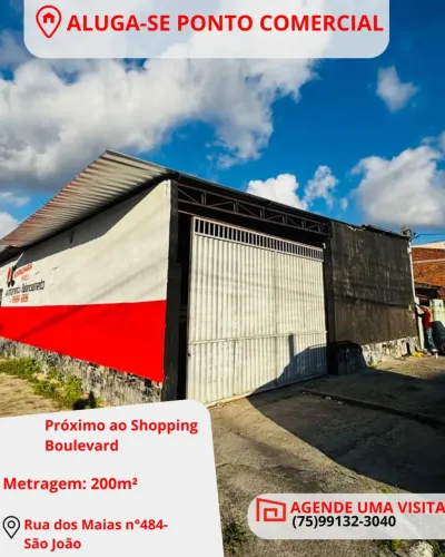 Galpão, Ponto comercial no São João - Feira de Santana - BA