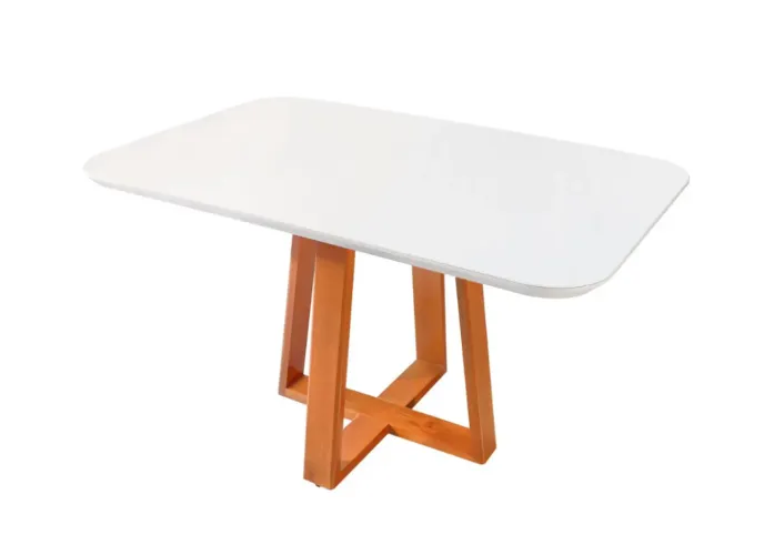 Mesa De Jantar 1,60 Tampo De Vidro NOVO