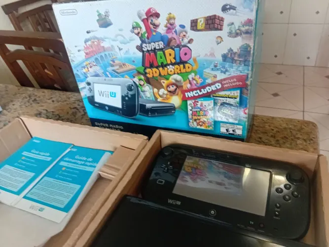 Wii U com caixa, manual completo.