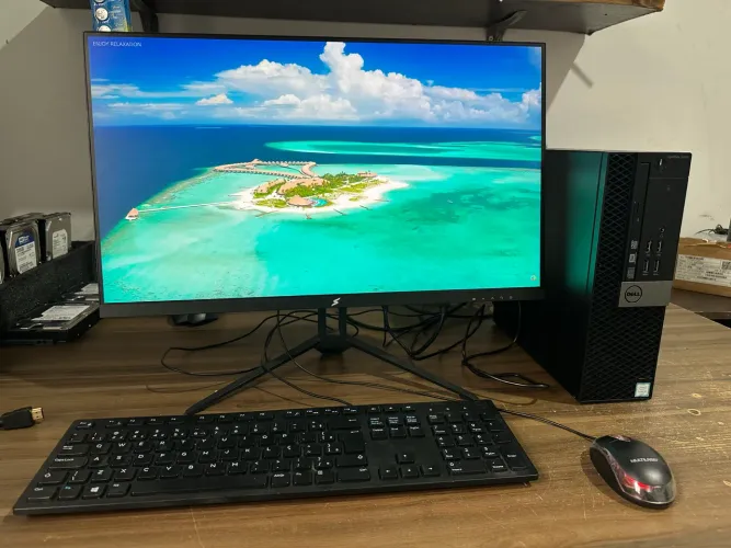 Computador dell sexta geração slin tela grande borda infinita para empresas loja