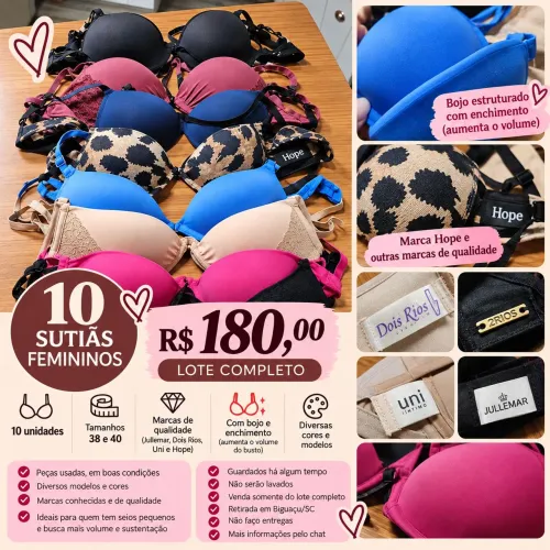 Desapego 10 sutiãs de qualidade enchimento