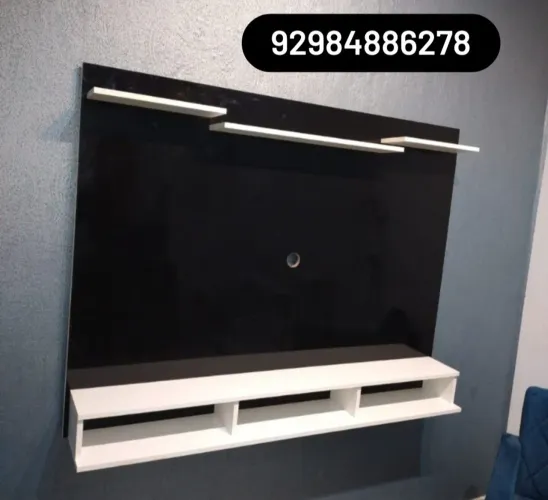 Painel até 55 polegadas em mdf preto 