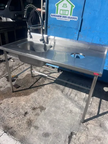 Pia aço inox marca cozil 1,44x70