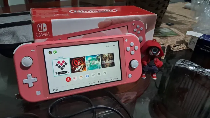 switch lite desbloqueado rosa (faço envio)