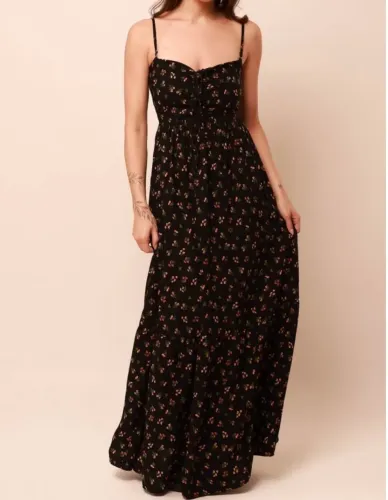 Vestido florido longo - Loja Laço de Luxo