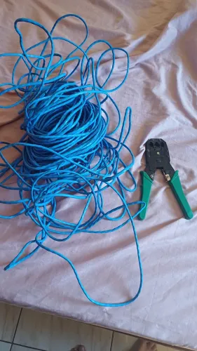 kit cabo de rede c/ alicate de conector