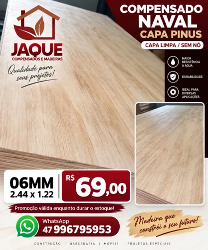 Compensado naval capa pinus