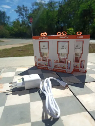 Carregador Rápido 4.1 A Com 2 Entradas USB + Cabo Tipo C (Novo Lacrado) I