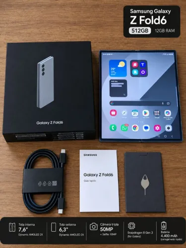 Samsung Galaxy Z Fold 6 512GB ? Muito conservado