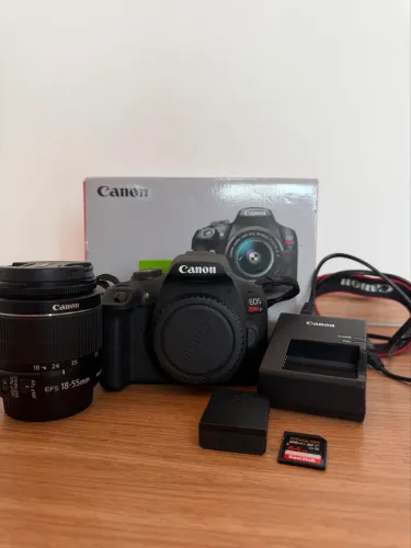 Canon T7+ 18-55mm/pouco uso/completa e funcionando 100%