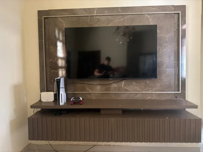 Painel grande de Tv luxo modelo mármore