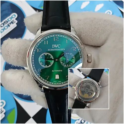 RELOGIO IWC SCHAFFHAUSEN AUTOMÁTICO FUNDO VERDE