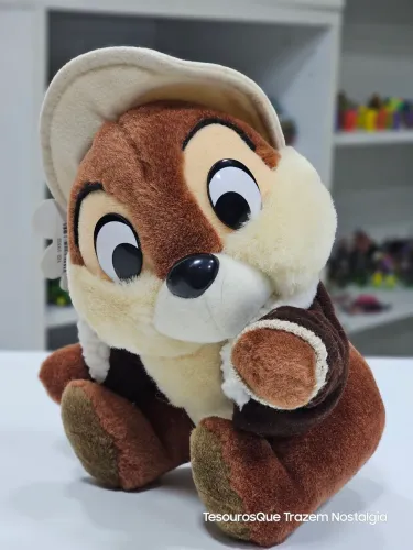 Pelúcia Tico e Teco 23 cm Disney World com Etiqueta Anos 90
