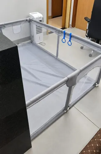 VENDO CERCADINHO GRANDE PARA BEBÊ INFANTIL - 200x150cm - CINZA