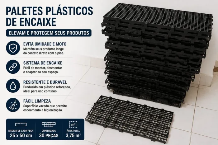 Paletes de plástico 25x50x2,5