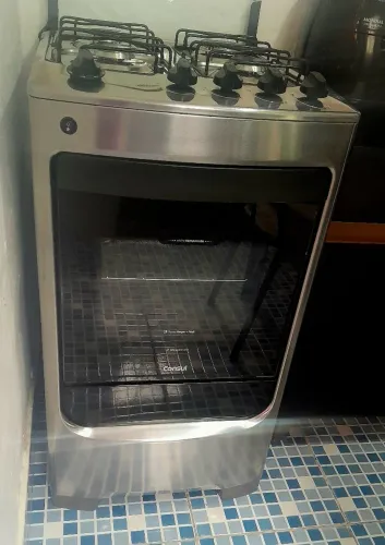 Fogão Consul 4 Bocas inox ,acendedor Automático. Tudo Funcionando.