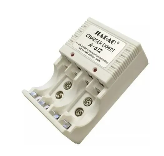 Carregador de Pilhas Bateria 9v Pilha AAA ou AA