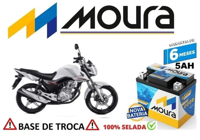 Bateria Moura 5Ah Honda Fan 2018