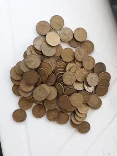 Lote Moedas Antigas Colecionador Bronze Aluminio