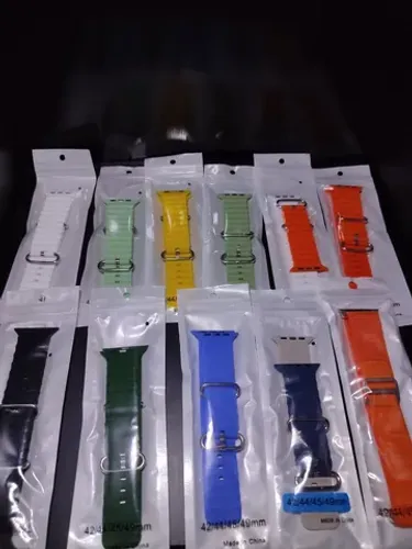Pulseiras Ocean (Silicone) Para Smartwatch, Modelos 42/44/45/49 MM/L