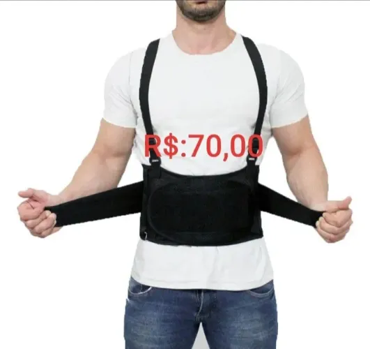 Vendo cinta  corretor de Postura com haster de plástico  novo facilito a entrega 